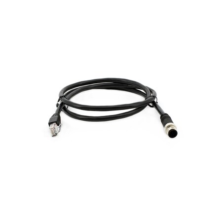 Moxa M12 To Rj45 Cat-5E Utp Ethernet Cable W/ Ip67-Rated Male 8-Pin CBL-M12MM8PRJ45-BK-100-IP67